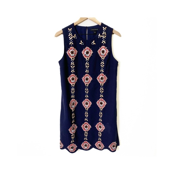 BANANA REPUBLIC Navy Sheath Dress Sz S - Picture 2 of 8